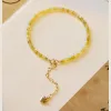 Bracelets New Arrival 2mm Slim Natural Yellow Opal Beads Beaded Bracelets for Women Love Lucky Wealth Fine Jewelry Accessories YBR667