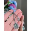 Cadenas Collar de diamantes moissanite real 925 sterling silver fiestas de boda para mujeres regalo de joyería colgante