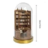 Dekorativa figurer Bok Nook Diy Kit Eternal Bookstore House Miniature Booknook Portable and Stylish Bookhelf Room Idea Desk Decor