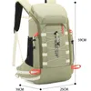 Бесплатный Knight Unisex 40L Outdoor Travel Back Многократный водонепроницаемый рюкзак с большими мощностью походные походные сумки 240411