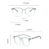 Sonnenbrillen Frames OULYLAN 2024 Fashion Blaues Licht große Rahmenbrillen für Frauen und Männer geeignete runde Gesichter Retro transparent