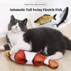 エレクトリックキャットおもちゃ魚ペットおもちゃシミュレーションスイング子猫ダンスおかしな猫チューニング用品をプレイするUSB​​充電240410