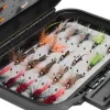 Accessoires SF Fly Fishing Box Zwart Waterdichte Vlieg Visdoos Trout Vliegvliegdoos Storage Case 13.3*8.8*3,6 cm