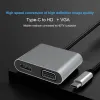 Hubs Nowe 4 w 1 Typec do HDCompatyble 4K VGA USB C 3.0 Adapter Hub dla MacBooka Nintendo Samsung Dex Huawei Xioami 10 TV Adapter