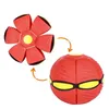 لعبة إزالة الضغط LED Flying Flying Flat Dring Disc Ball مع LED LID TOY KID Outdoor Garden Basketball Game LKCOMO رمي كرات القرص T240422