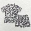 Bekleidungssets Crayfish Print Boys Sommer -Pyjama Kleidung Set Kinder Nachtwäsche Kleinkind Kindergeschwister Mädchen Nachtwäsche Nachtwäsche