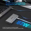 Hubs USB C Hub Multiopt Adapter, двойной дисплей USB C Hub с 4K HDMI, VGA, 100W PD, USB C Docking Station Capatable для MacBookPro