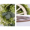 Flores decorativas Spring Wreath Wreath Artificial and Wheel Decoration Presente Sinal de boas -vindas para decoração de porta de casa Multifuncional