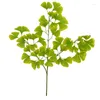 Flores decorativas Planta artificial folhas falsas Ginkgo Biloba Folha Ramo 3 Ramos Longo Arranjo de Flor de Flor Longo Jardim Home Christmas