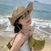 Boinas plegables Panamá Bucket Sombrero Al aire libre Sol anti-UV Sol para hombres Mujeres Summer Summer Rápido Decrota Drana Visores Capas de pescadores de pescado