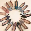 Chaussures décontractées Fémirations 2024 Modèles à la mode avec diverses belles couleurs tricotes respirantes