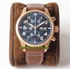 ZF Top Version Pilot Little Prince 377721 Blue Dial eta A7750 Chronograph Automatic Mens Watch 18K Rose Gold Case Sport Stopchatch 9492996