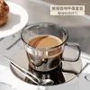 Tazze di tazza di caffè in vetro di alta qualità set di tazze creative luce di lusso buon pomeriggio tè