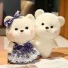 Belle fille coeur ours ours en peluche toys kawaii animaux sfuffés doux bébé somnifère poupée valentines jour pour les accessoires selfie 240422