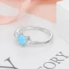 Brins de luxe Bijoux pour femmes 925 Colliers de coeur bleu argent sterling