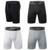 Male Fitness QuickDrying Tight Shorts Elastic Compression Leggings Training Pants Men Running Black Gray Plus Size 3XL 240420