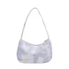 sommar ny nischdesign med mjuk yta lätt och minimalistisk nylt tygpick väska underarmspåse bärbar axelväska l70s#