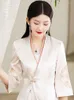 Frauenjacken Frauen Chinese Traditioneller Mantel Vintage Stickerei Performance Chiffon Nationales Hemd Kleidung Top Frühling und Sommer