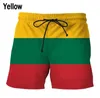 Tyskland USA UK FLAG BEACH SHORTS MEN 3D PRINTY BOARD SWIMSuit Homme 2023 Summer Hawaii Swim Trunks Cool Kids Ice 240417