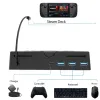 Hubs For ROG Ally Game Console Docking Station PD100W Dock Console HUB 4K 60Hz USB 3.0 2.0 Gigabit Ethernet 1000Mbps Stand Type