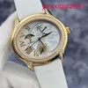 AP Female Wrist Watch Millennium Series 77315or Original Diamond 18K Rose Gold Material White Fritillaria Dial Date Dynamic Storage Moon Fas Display