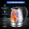 Ketty 1.7L Ketle elektryczne szkło ciepłej wody Kettle szybkie ogrzewanie elektryczne herbatę Keter wodny z automatycznym odcięciem 2200 W