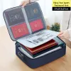 Bags Large Capacity MultiLayer With Lock Document Tickets Storage Bag Certificate File Organizer Case Home Travel Passport Briefcase