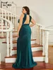 Plus Size Dresses Missord Elegant Party For Women 2024 Halter Neck Glitter Green Evening Prom Dress