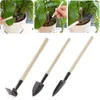 Gardening Handle Wood Mini Tools Plantes métalliques Phel