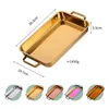 Stainless Steel Golden Grilled Fish Tray Large Capacity Flat Bottom Thickened Fish Deep Plate Barbecue Dish Baked Plate 240410
