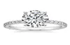 Cluster Rings Eamti 925 Sterling Silver for Women 125 CT Round Solitaire Cubic Zirconia Engagement Ring Promise Storlek 4129146801