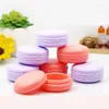 Garrafas de armazenamento 200pcs 10g Candy Color Macarons Jar Creme Recipiente Cosmético Corte Cosmético Lipstick Box Diy Sub-Bottling Pink Purple