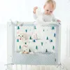 Coton gris lit de bébé sac de rangement suspendu sac de lit de berceau de lit de lit de couches de couches jouet poche pour la litière de bébé purserie 52 * 56cm 240408