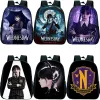 Sac à dos mercredi addams mini sacs sacs pour garçons girls girls kids cartoon kardergarten bookbag toddler sacs sacs enfants se casse 12 pouces