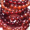Koraliki Meihan naturalny AA pirosy pomarańczowy granat gładki okrągłe luźne koraliki do biżuterii, tworząc DIY DIY