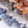 Socchi di pietra naturale 37 fori Crystal Agate tagliata per perle di goccia per le gocce fai -da -te Regalo per gioielli bracciale