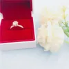 Nueva joyería fina de moda anillo de boda de oro rosa 1ct 6.5 mm VVS MOISSANITE Rings de compromiso