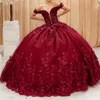 Maroon Quinceanera Kleider Ballklei