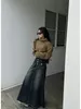 Rokken hoge taille een lijn losse casual denim rok vrouwen lente 2024 vintage streetwear faldas mujer Koreaanse stijl chique mode jupe
