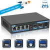 Switches Terow 2.5 Gbps 4 Port Ethernet Switch och 2 Port 10G SFP Network Unmanaged 1G/2.5G Hastigheter Gigabit Switch LAN HUB för trådlös AP