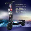 14inch 8000W Scooter électrique 60V / 72V Double moteur Off Road Tire E Scooter écran