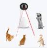 Toys Toys Gat Toys Smart Interactive Teasing Laser LED divertente LED LASER Elettronica per pet rotante gatto giocattolo USB Charge Cat Accessori per gatti