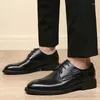 Dress Shoes Black Pointed Business Leather For Men Formal Banquet Party Luxury Wear-resistant Casual Oxford Shoe