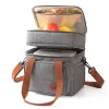 Bags Double Layer Shoulder Thermal Cooling Bags Outdoor Picnic Portable Fridge Thermal Bag Food Lunch Box Ice Storage Insulation Bags