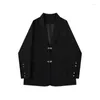 Costumes de femmes Fashion Lazy Style Suit Blazers Femmes Tops Summer Blazer Coat Korean Loose Casual High Street Black Vestes