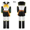 Anime Costumes Vocid02 Rin Len Cosplay Come Anime Sailor Uniform Hallown Party Yellow Wigs Christmas Comic Con Outfits Full Set Y240422