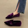 أحذية غير رسمية نساء فلاتس رقصة باليه مدببة اصبع القدم الصنادل 2024 الربيع مصمم المتسكع