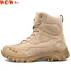 Walking Shoes Winter Autumn Men Military Boots Quality Special Tactical Desert Combat Ankle Boats Army Work Leather Snow