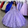 Lila Lavendel Schmetterling Quinceanera Kleider mit Cape Spitze Applika süße 16 Kleid mexikanische Promkleider 2023 Vestidos de GB11088236543