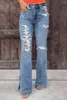 Jeans femininos primavera de jeans de jeans pant zíper feminina American Retro High Cídhar Mãe Rought for Women